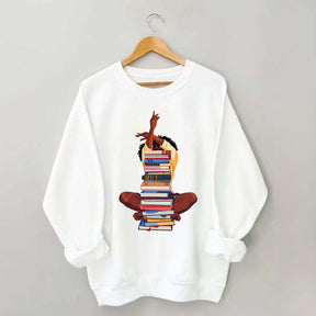 Black Woman With Books Sweatshirt