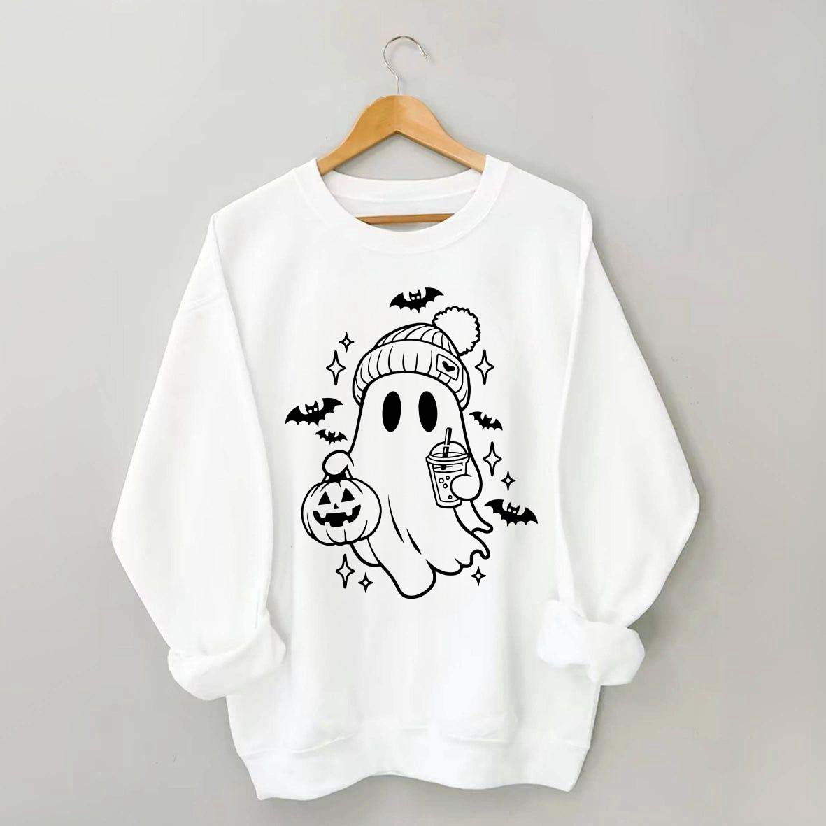 Retro Ghost Coffee Sweatshirt
