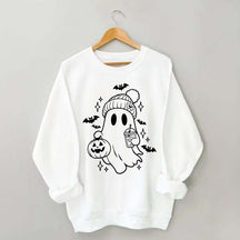 Retro Ghost Coffee Sweatshirt
