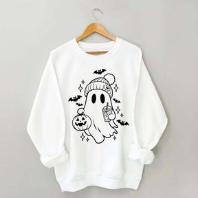 Retro Ghost Coffee Sweatshirt