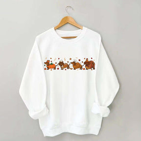 Cute Wiener Dog Turkey Costume Halloween Sweatshirt