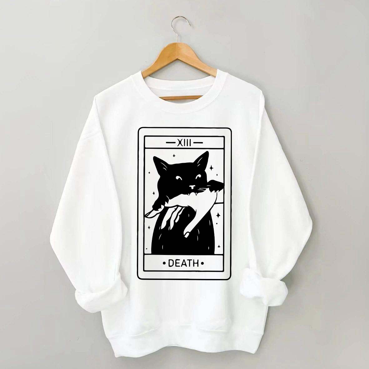 Tarot Card Black Cat Sweatshirt
