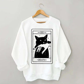 Tarot Card Black Cat Sweatshirt