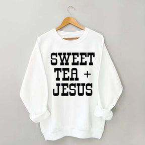 Sweet Tea + Jesus Minimalist Swatshirt