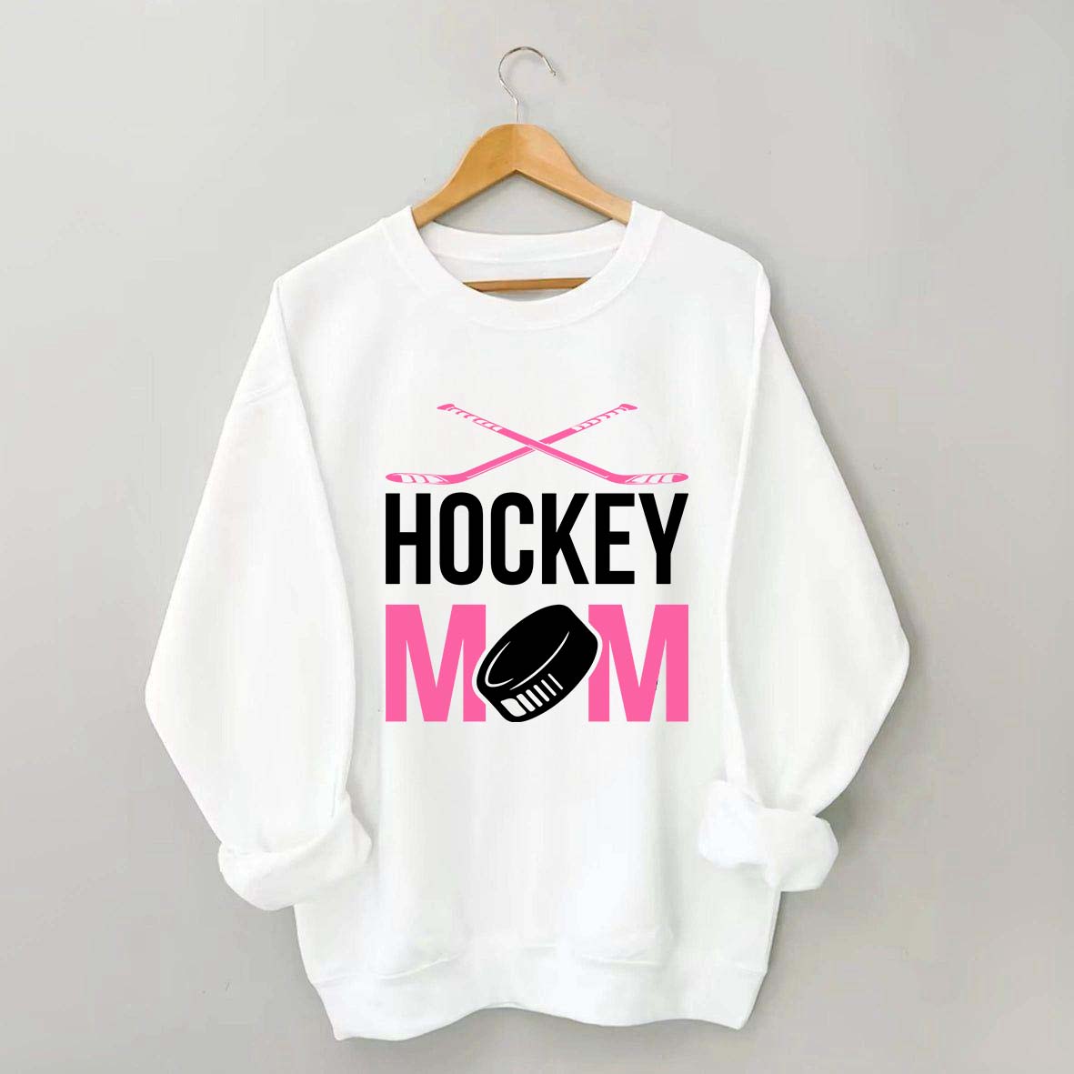 Hockey Mom Pink Sweatshirt