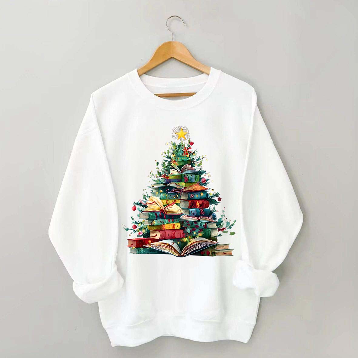 Christmas Book Tree Xmas Lover Sweatshirt