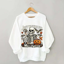 Just Waiting for Halloween Retro Halloween Sweatshirt