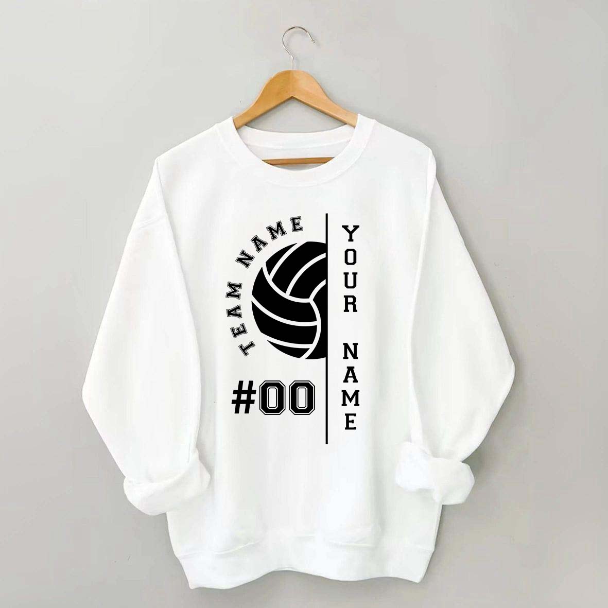Custom Name Number Volleyball Sweatshirt