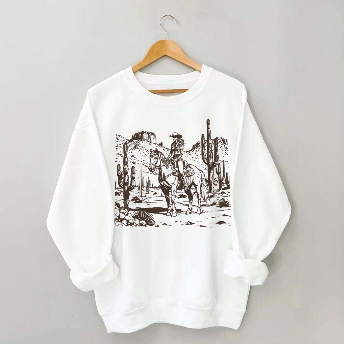 Retro Cowgirl Graphic Sweatshirt