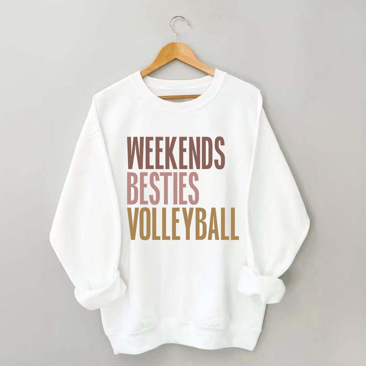Weekends Besties Volleyball Sweatshirt