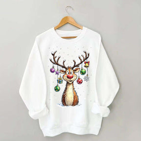 Cute Merry Christmas Vintage Reindeer Sweatshirt