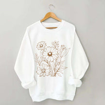 Retro Outline Wildflower Sweatshirt