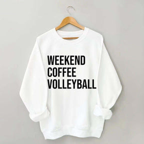 Weekend Coffee Volleyball Coach Sweatshirt