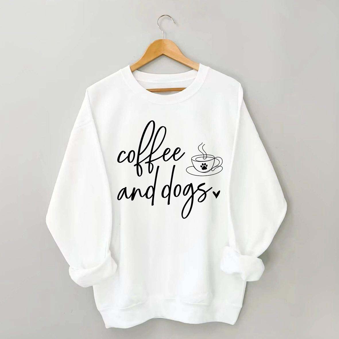 Minimalistic Coffee and Dogs Sweatshirt
