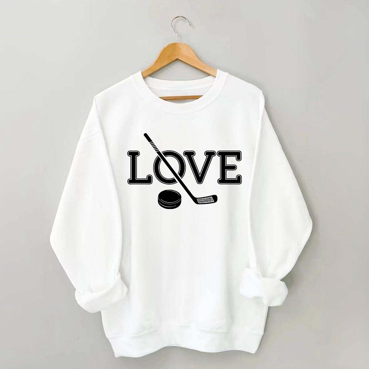 Love Hockey Player Sweatshirt