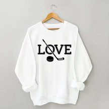 Love Hockey Player Sweatshirt