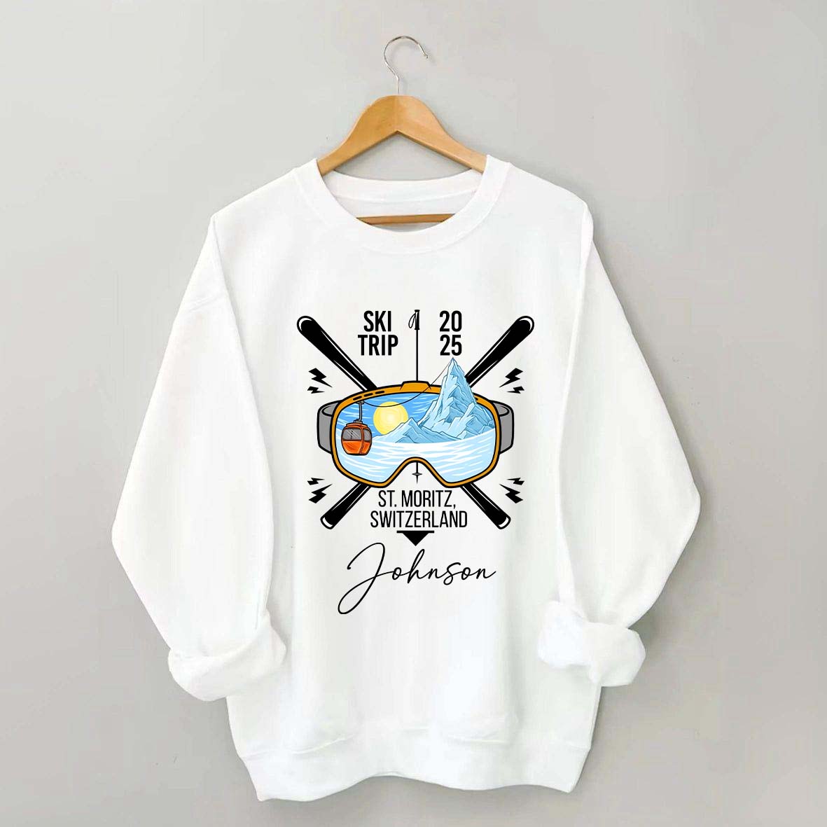 Custom Family Ski Vacation Sweatshirt