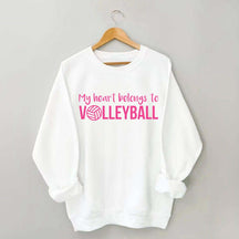 My Heart Belongs to Volleyball Sweatshirt
