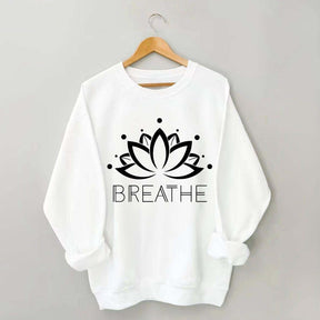 Yoga Breathe Lotus Flower Sweatshirt
