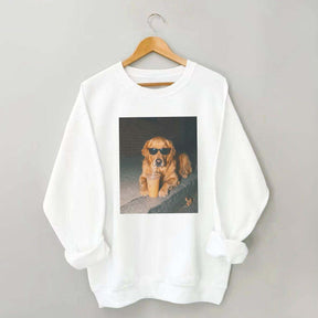 Golden Retriever Drinking Iced Coffee Sweatshirt