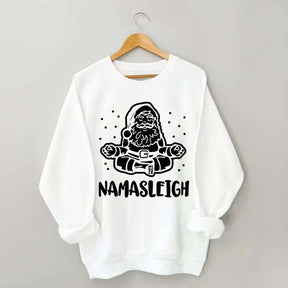 Namasleigh Funny Santa Christmas Sweatshirt