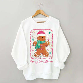 Preppy Gingerbread Merry Christmas Sweatshirt