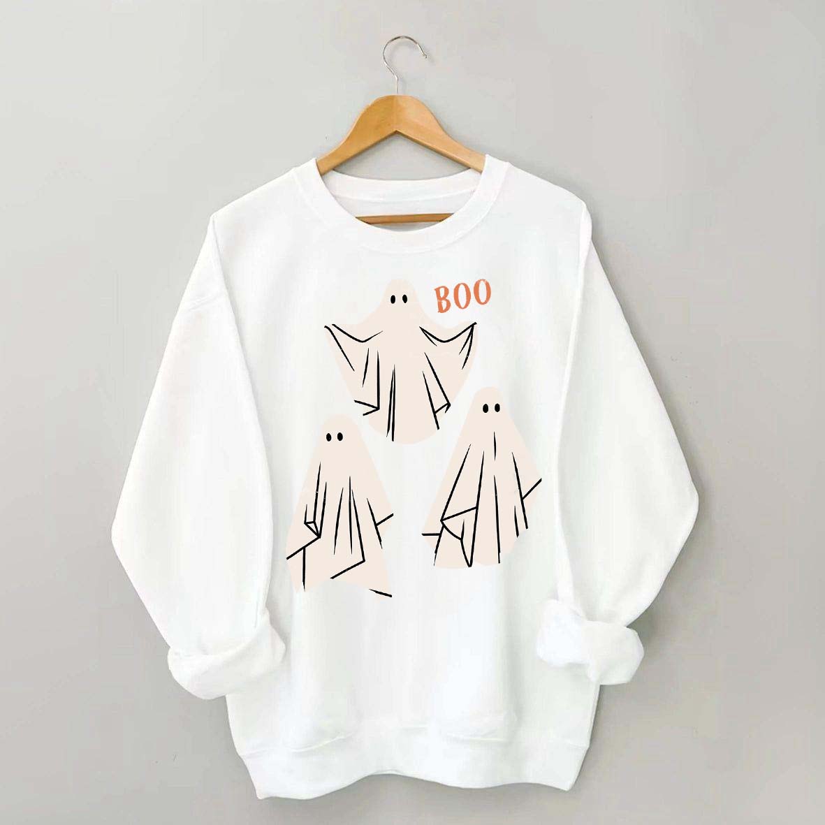Retro Ghost Boo Sweatshirt