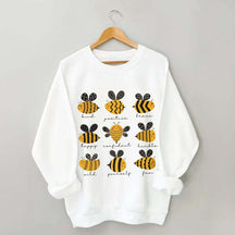 Cute Bee Positivity Teacher Sweatshirt