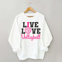 Live Love Volleyball Pink Sweatshirt