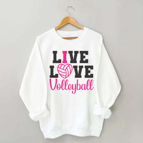Live Love Volleyball Pink Sweatshirt