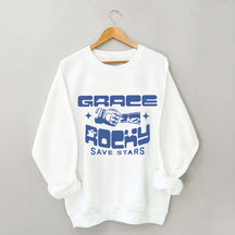 Grace Rocky Save Stars Book Lover Style Sweatshirt