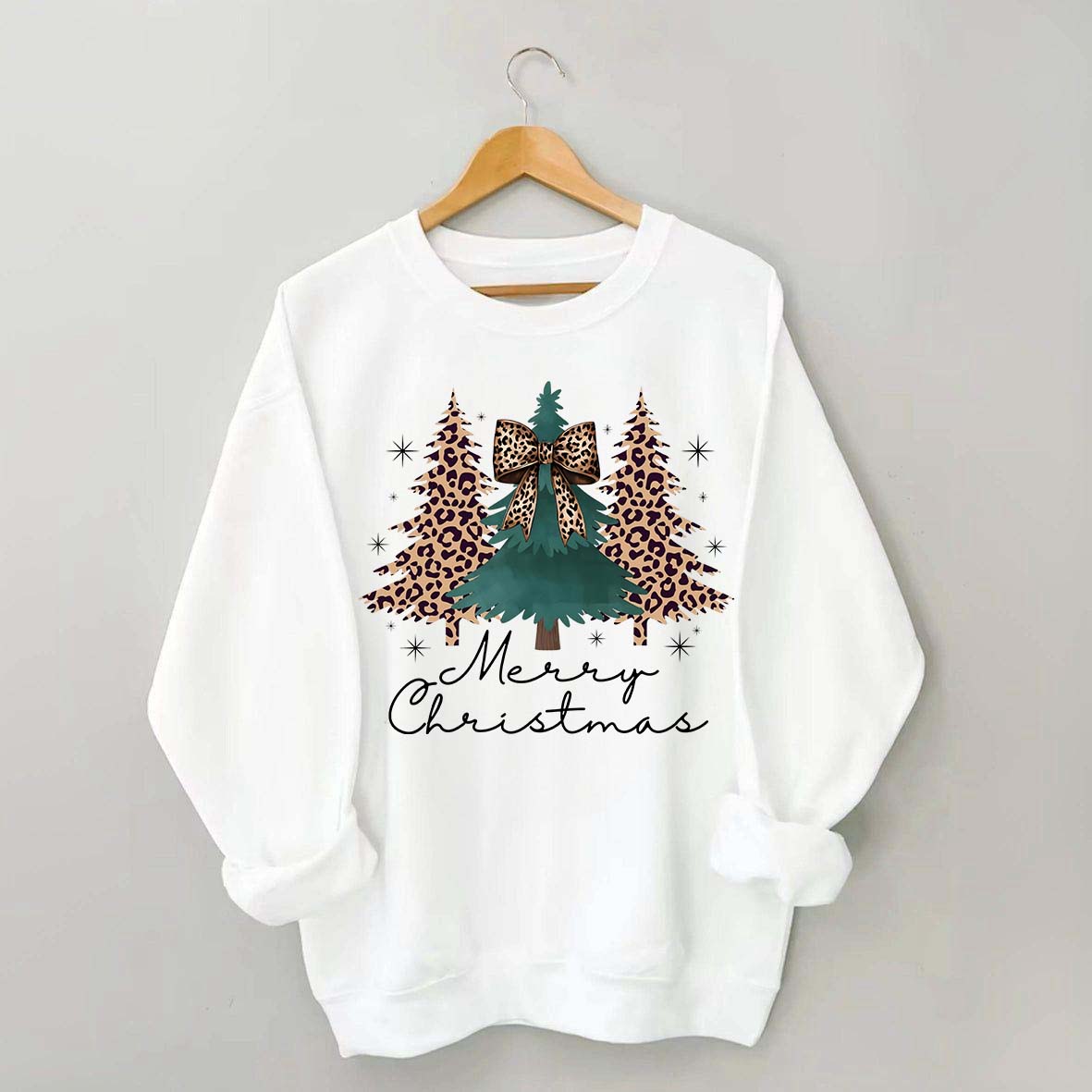 Merry and Bright Trees Chic Winter Sweatshirt