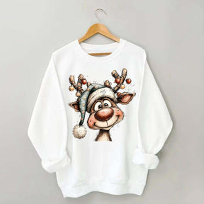 Retro Reindeer Merry Christmas Sweatshirt