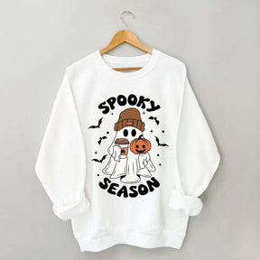 Halloween Ghost Spooky Season Coffee Sweatshirt