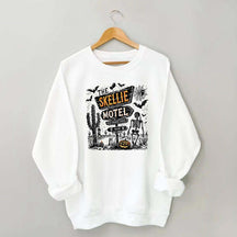 Skellie Motel Funny Halloween Trendy Sweatshirt