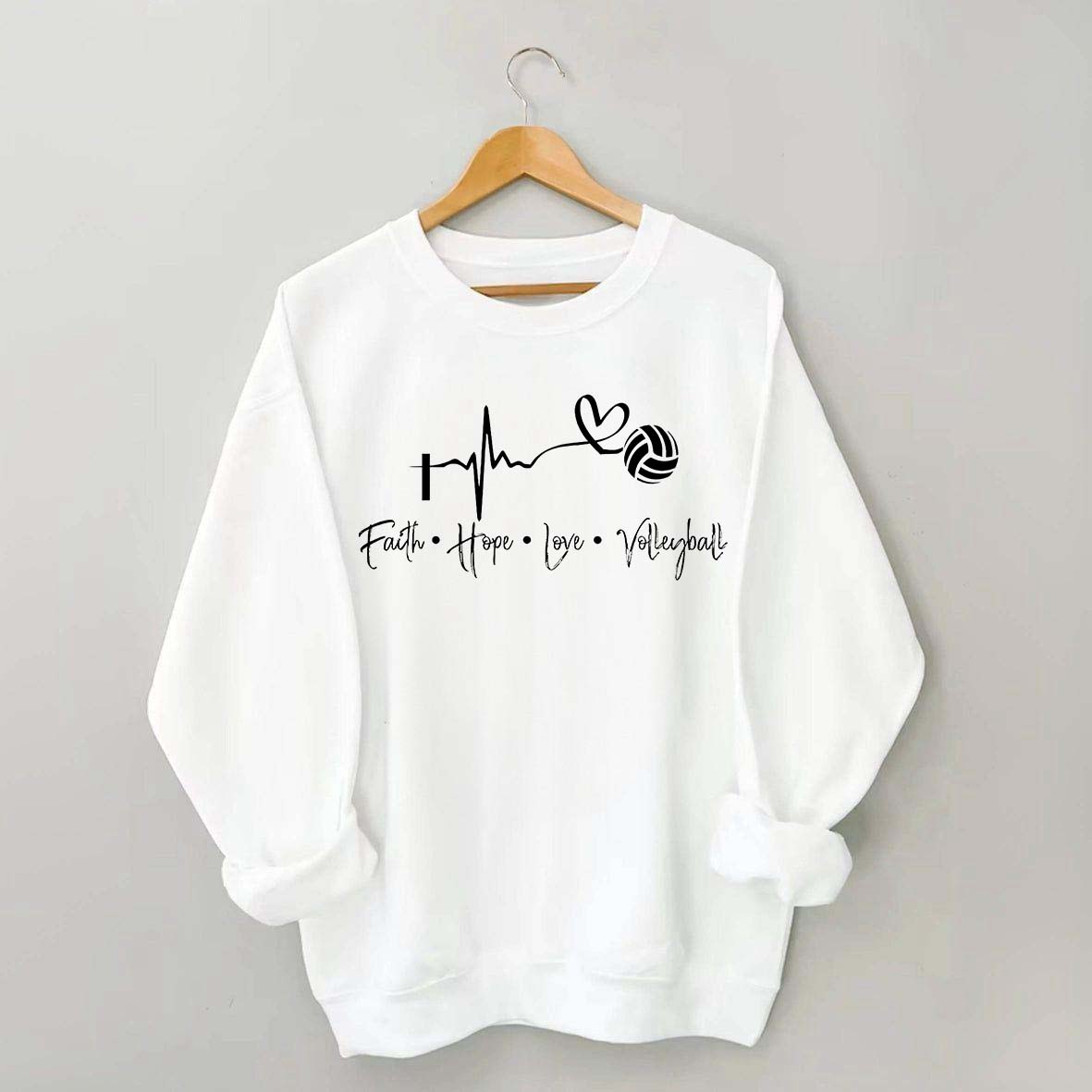Faith Hop Love Vollyball Sweatshirt