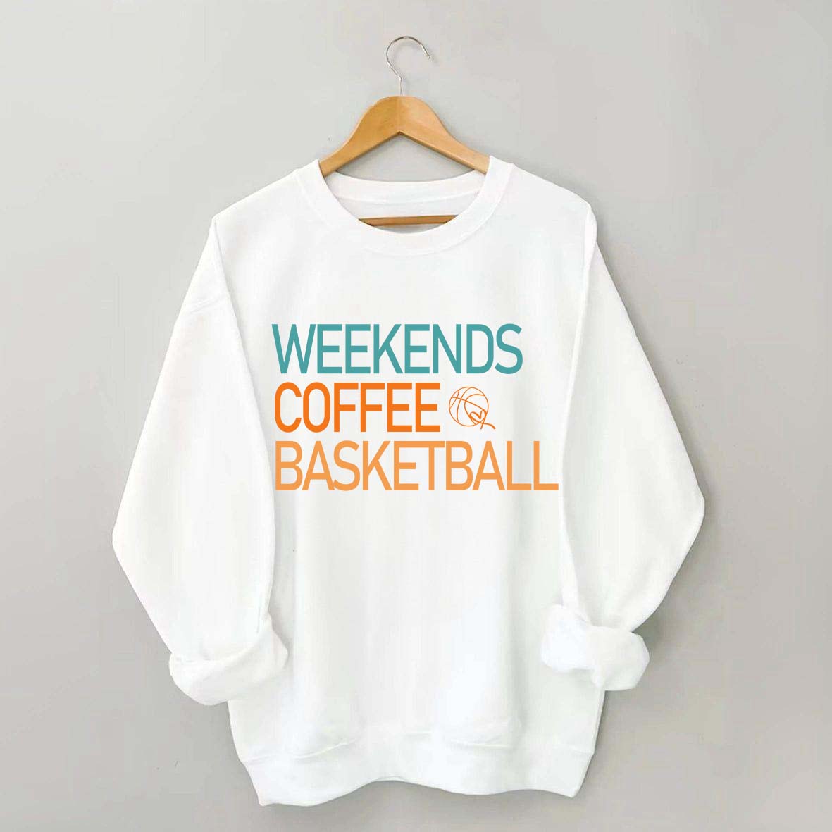 Weekends Coffee Basketball Vibes Sweatshirt