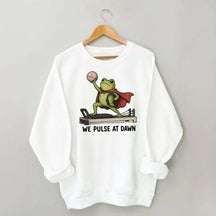 Funny Frog Pilates We Pulse At Dawn Sweatshirt