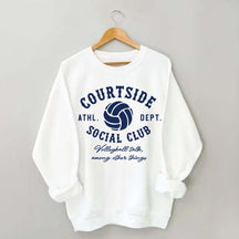 Courtside Social Club Funny Volleyball Mom Sweatshirt