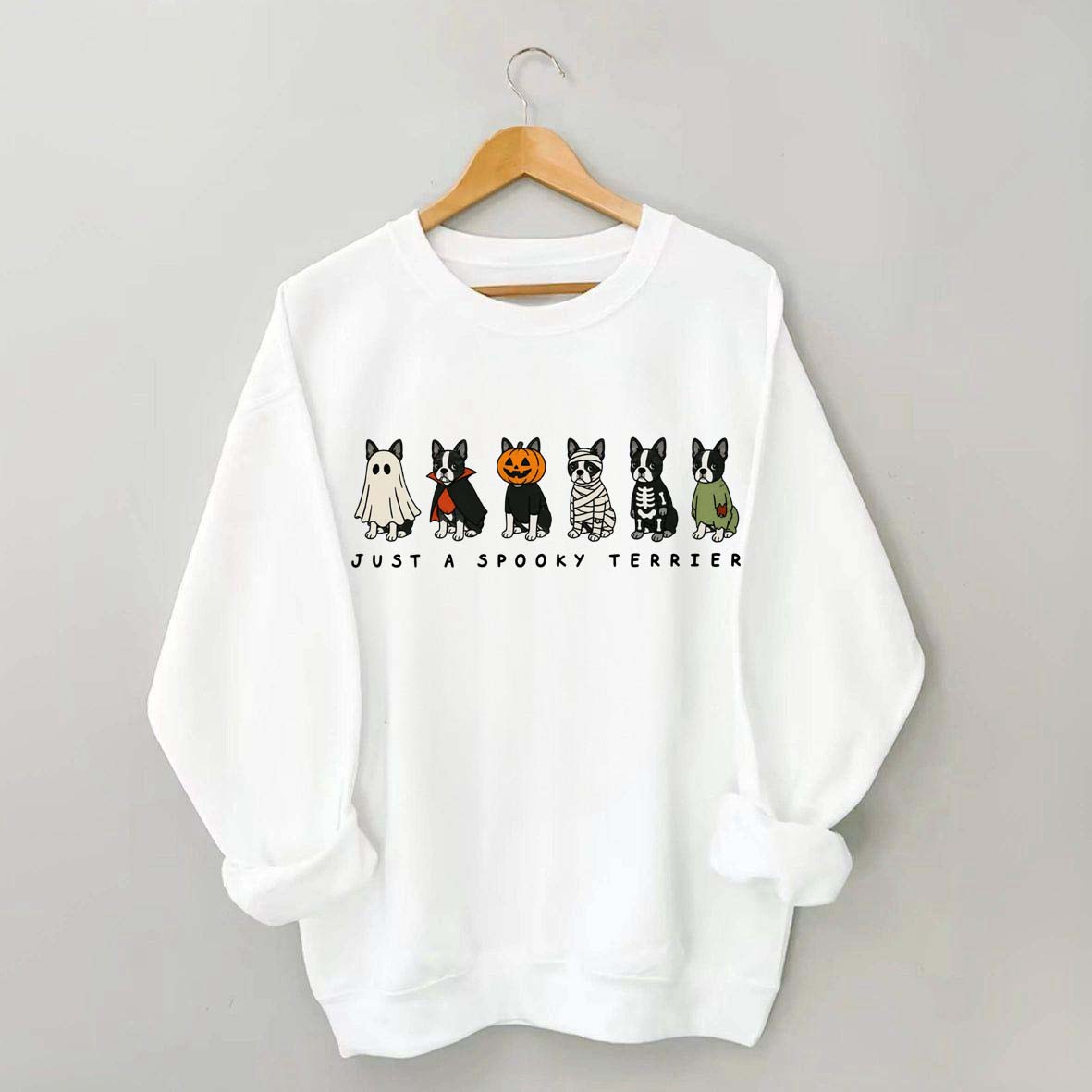 Spooky Boston Terrier Halloween Sweatshirt