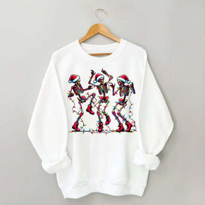Dancing Skeleton Christmas Lights Sweatshirt