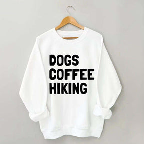 Dogs Coffee Hiking Sweatshirt