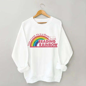 Teacher Reading Rainbow Sweatshirt