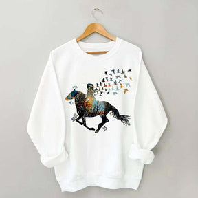 Just A Girl Who Loves Horses Peace Love Sweatshirt