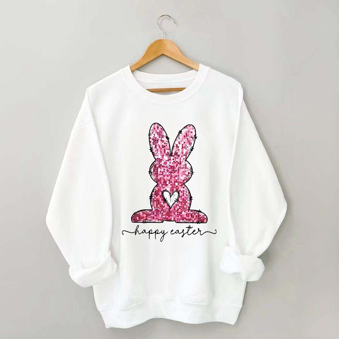 Pink Happy Easter Sweatshirt