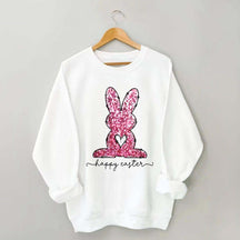 Pink Happy Easter Sweatshirt