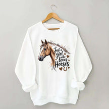 Just A Girl Who Loves Horses Farmer Sweatshirt
