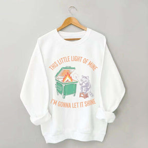 This Little Light of Mine I'm Gonna Let It Shine Racoon Sweatshirt