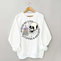 Fueled By Iced Coffee and Anxiety Cute Sweatshirt