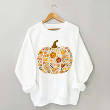 Boho Flowers Pumpkin Sweatshirt
